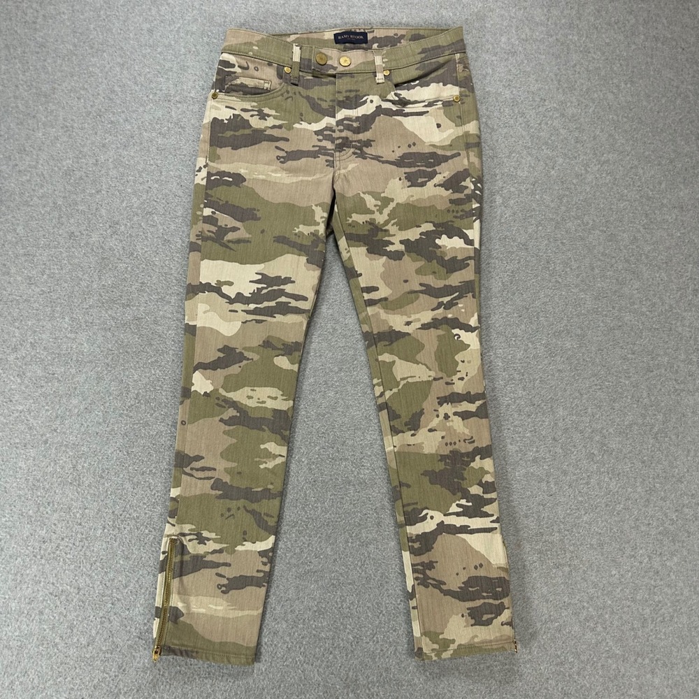 Ramy Brook Ankle Zip Pants Womens 27 Camo Military Streetwear